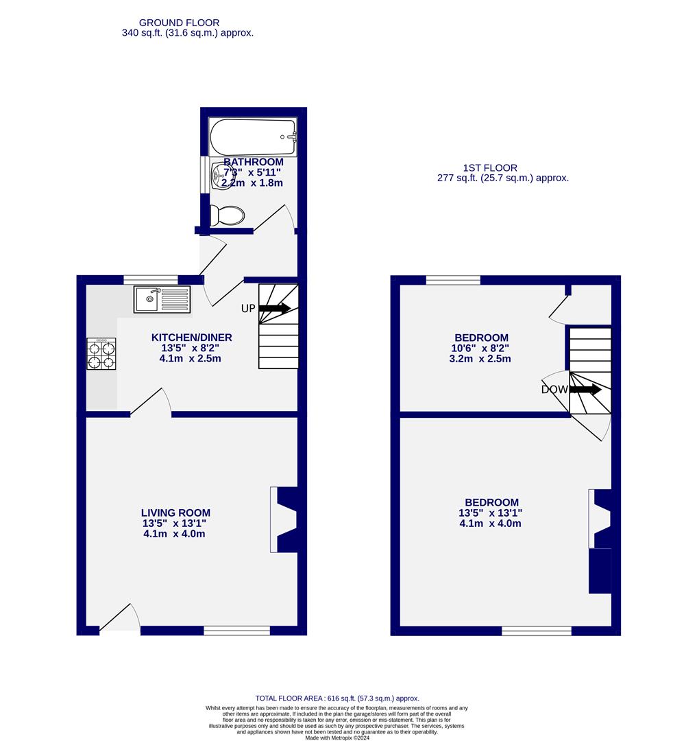 Floorplans For St Pauls Terrace, Holgate, York, YO24 4BL