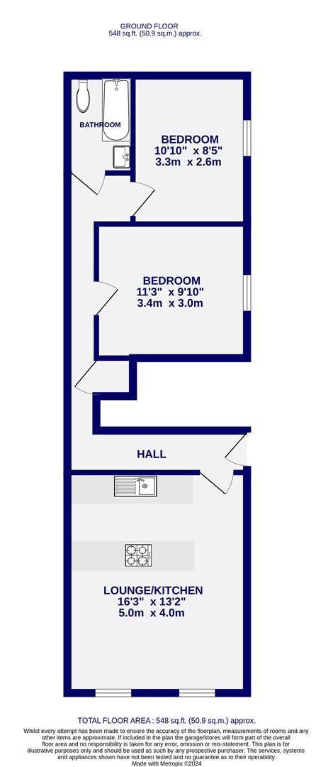 Floorplans For Crossley Court, Clarence Street, York, YO31