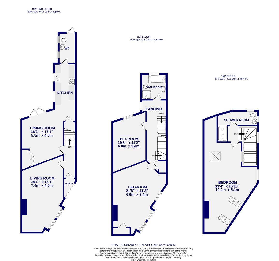 Floorplans For Knavesmire Crescent, South Bank, York, YO23 1ES