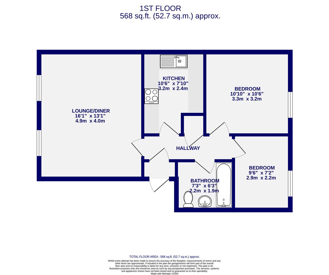 Floorplans For Flat 3 Cromwell House, Bishophill