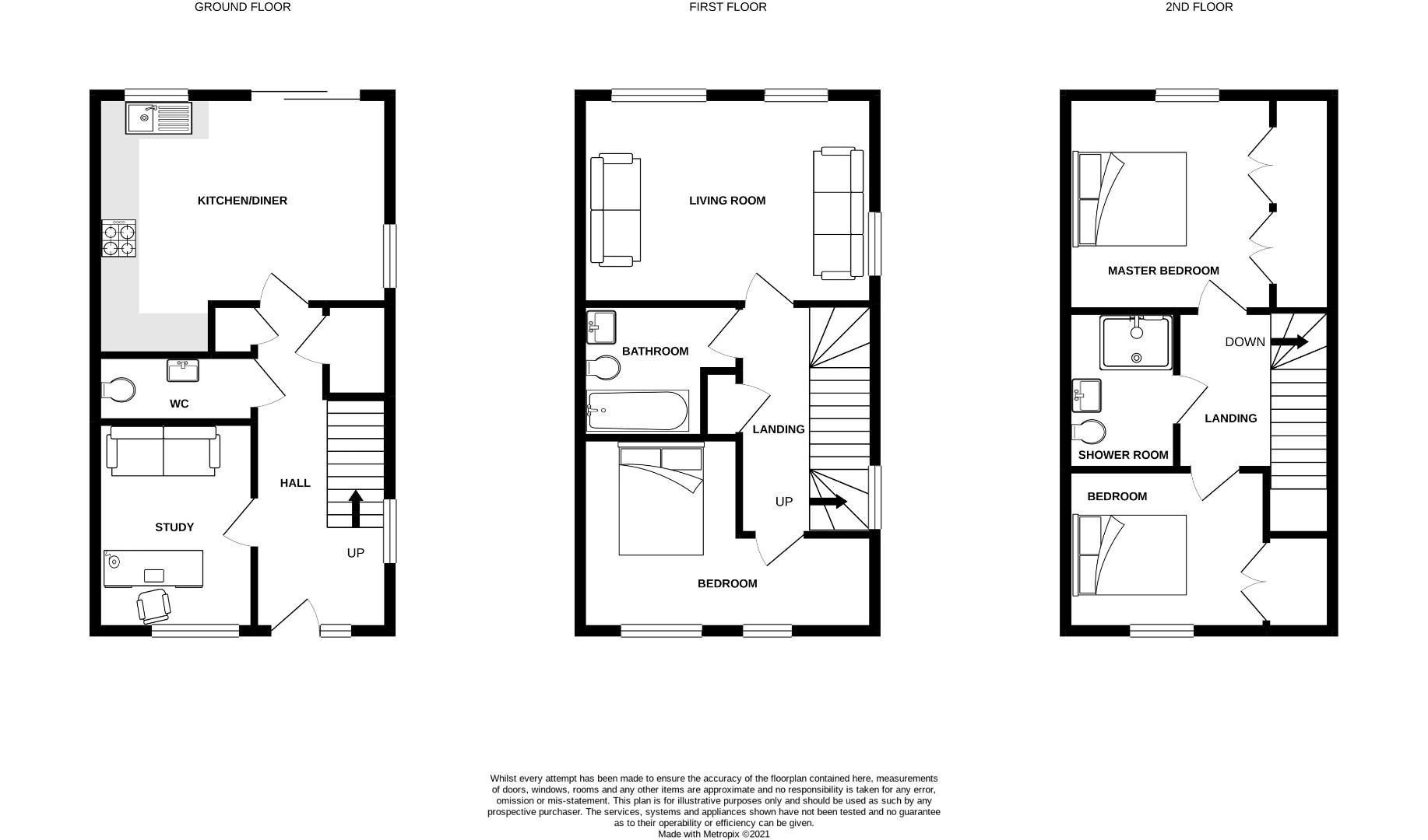 Floorplans For Moss Bank Court, Rosemary Road, Acomb, York, YO24 3FR