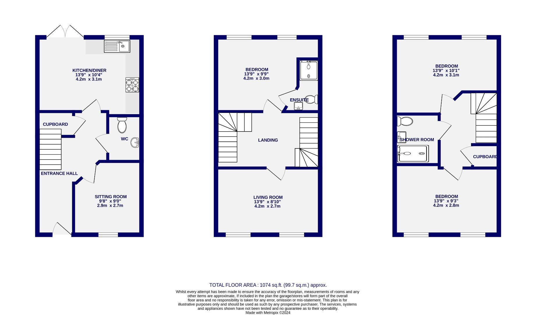 Floorplans For Thornton Road, Fulford, York