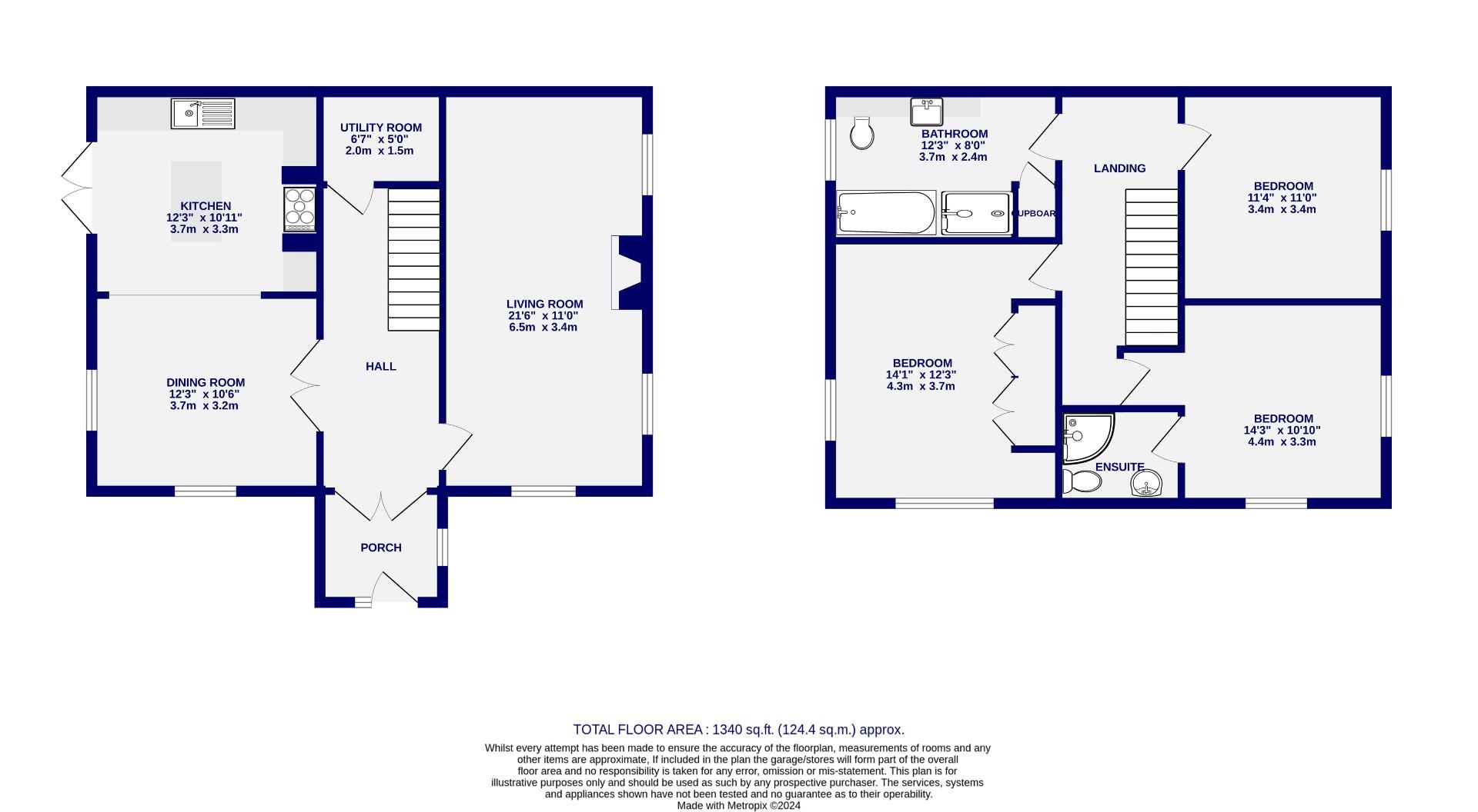 Floorplans For Old Chapel, Flaxton, YORK