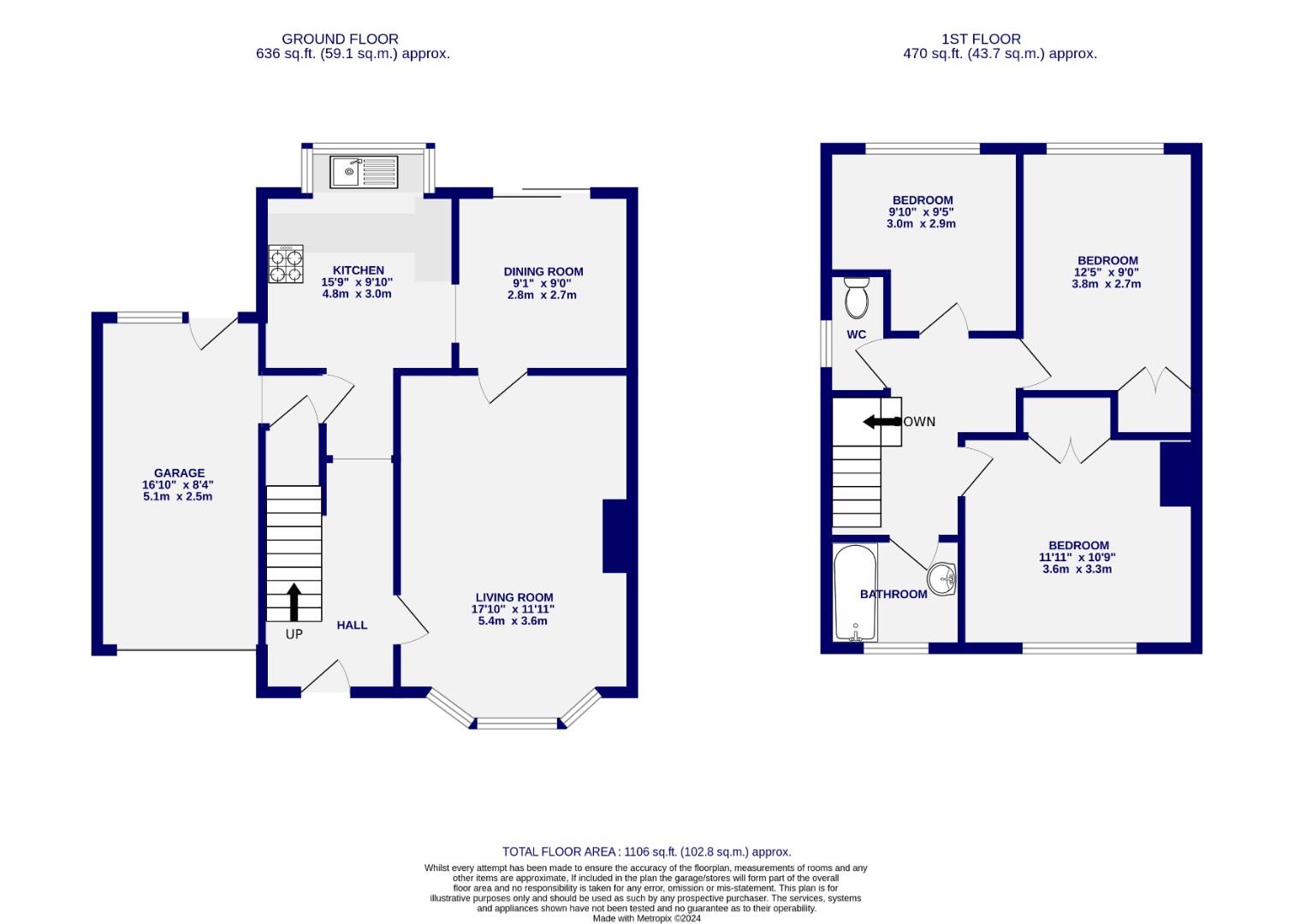 Floorplans For Horseman Avenue, Copmanthorpe, YORK