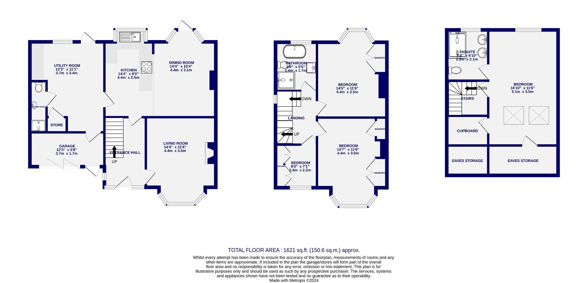 Floorplans For Middlethorpe Grove, Dringhouses, YORK