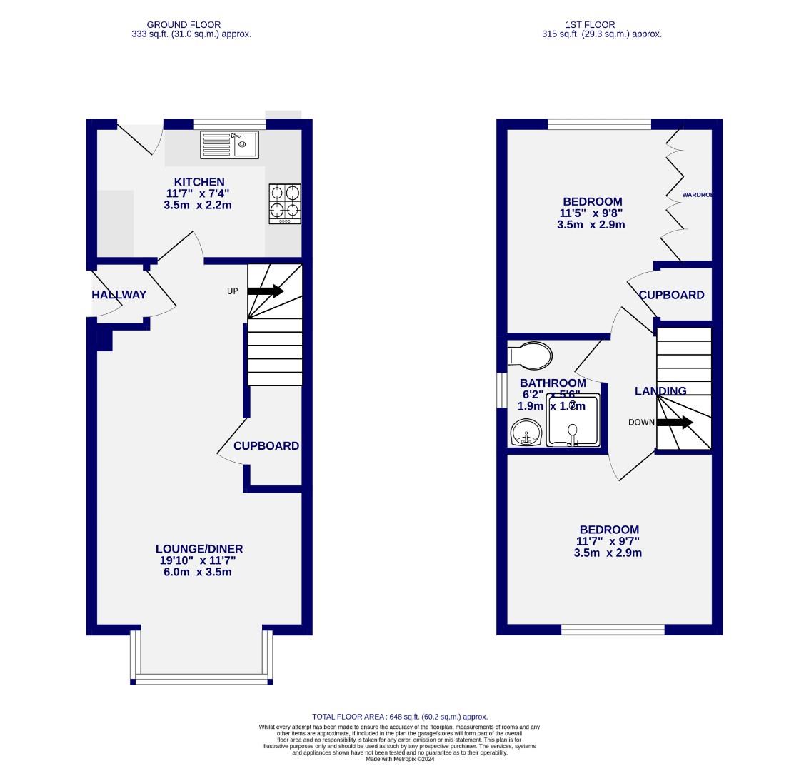 Floorplans For Ryburn Close, York