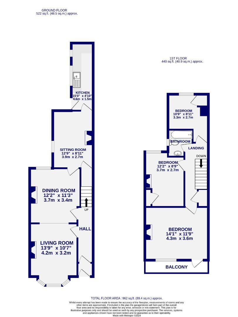 Floorplans For Knavesmire Crescent, York