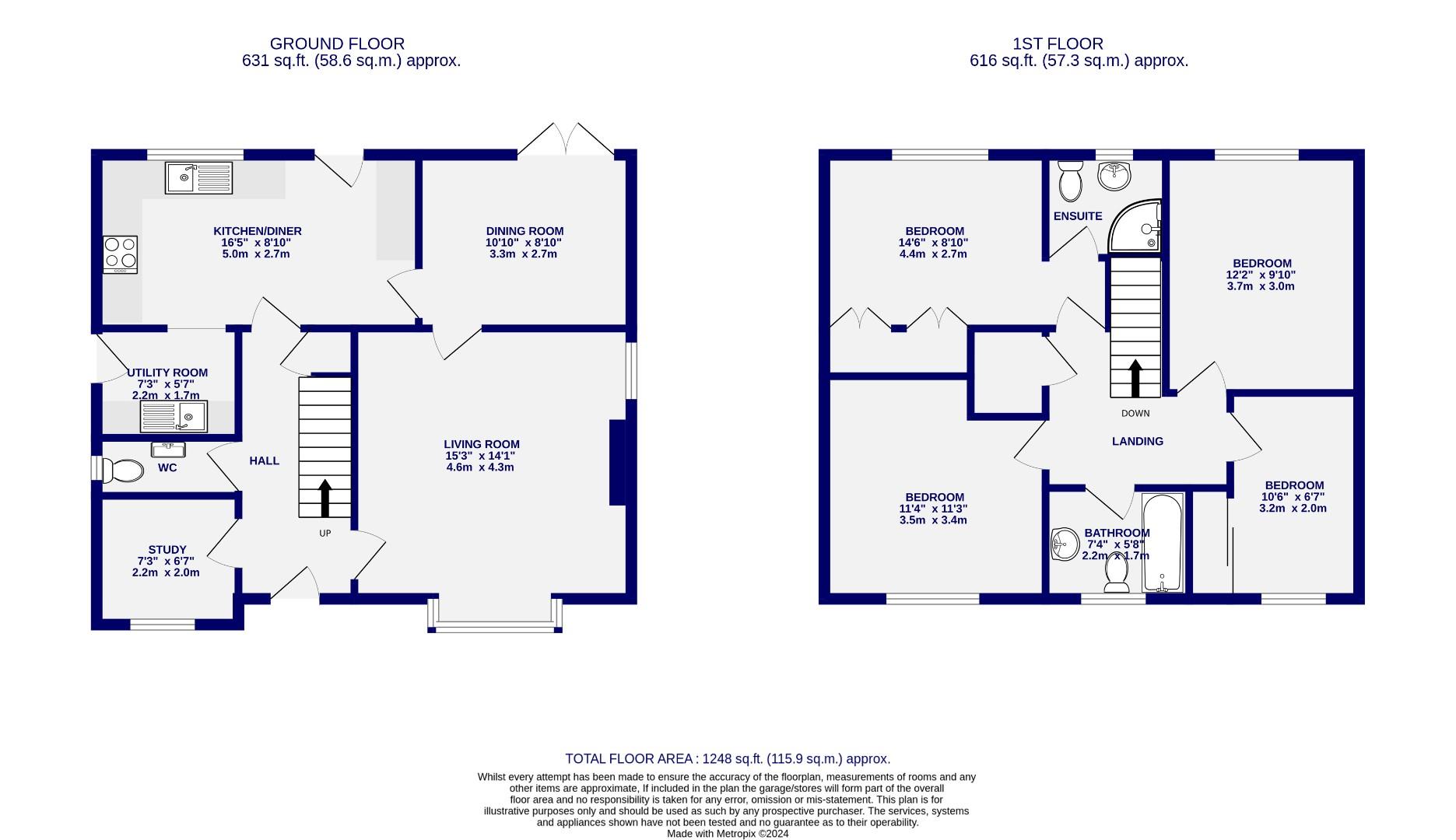 Floorplans For Landau Close, York