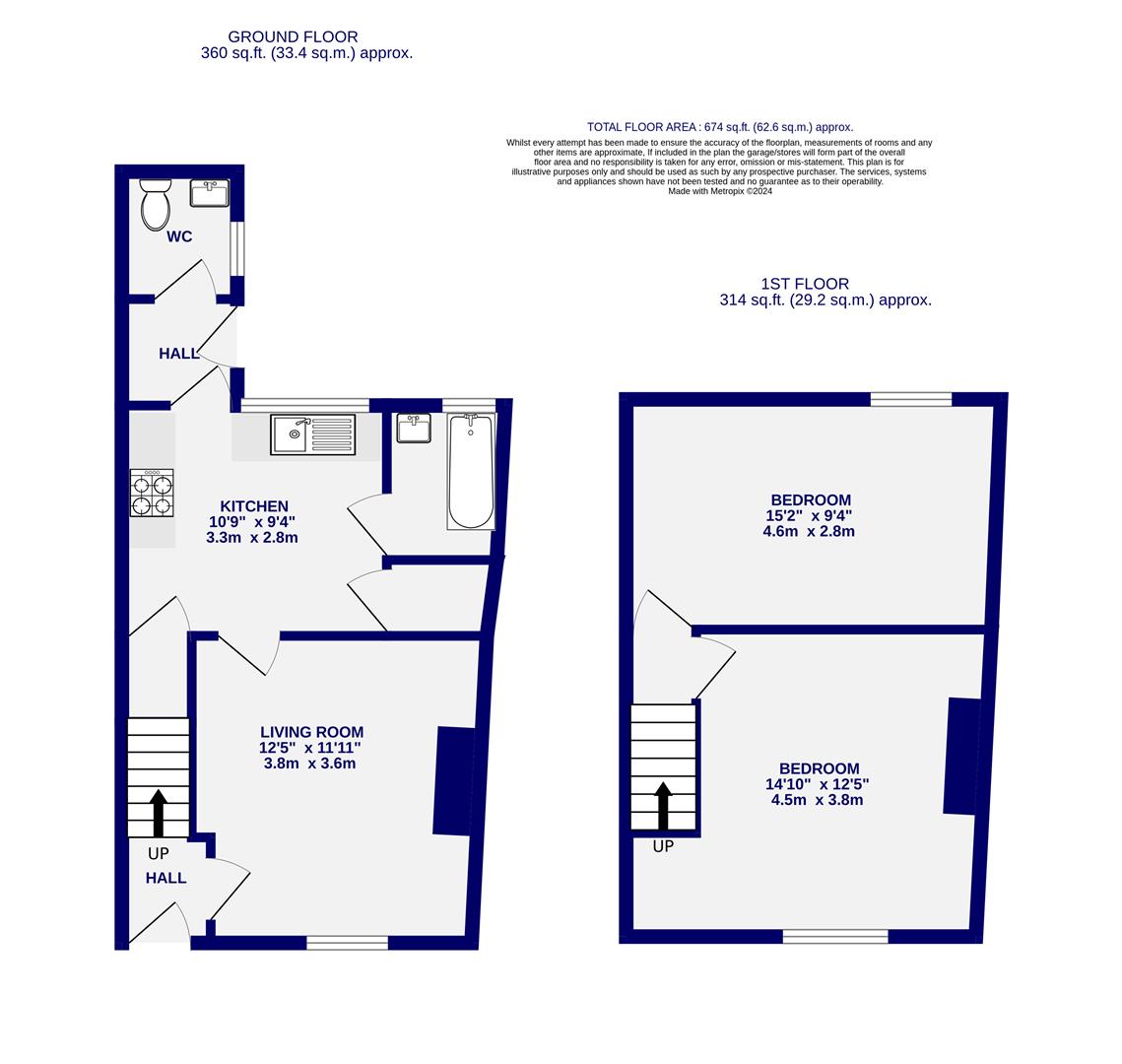 Floorplans For Wrays Cottages, Huntington Road, York, YO31 9BZ