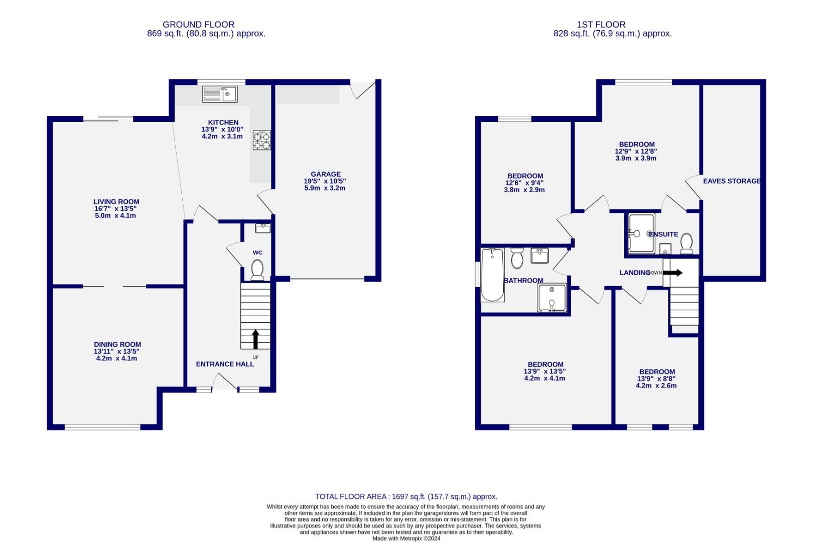 Floorplans For Evergreen Way, Brayton, Selby