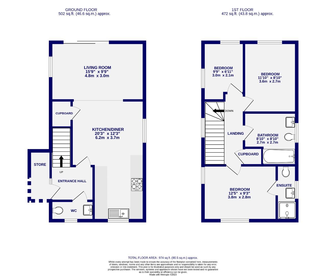 Floorplans For Rosemary Road, Lowfield Green, York