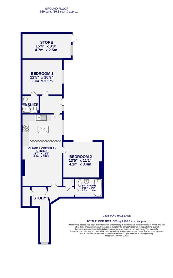 Floorplans For Tang Hall Lane, York