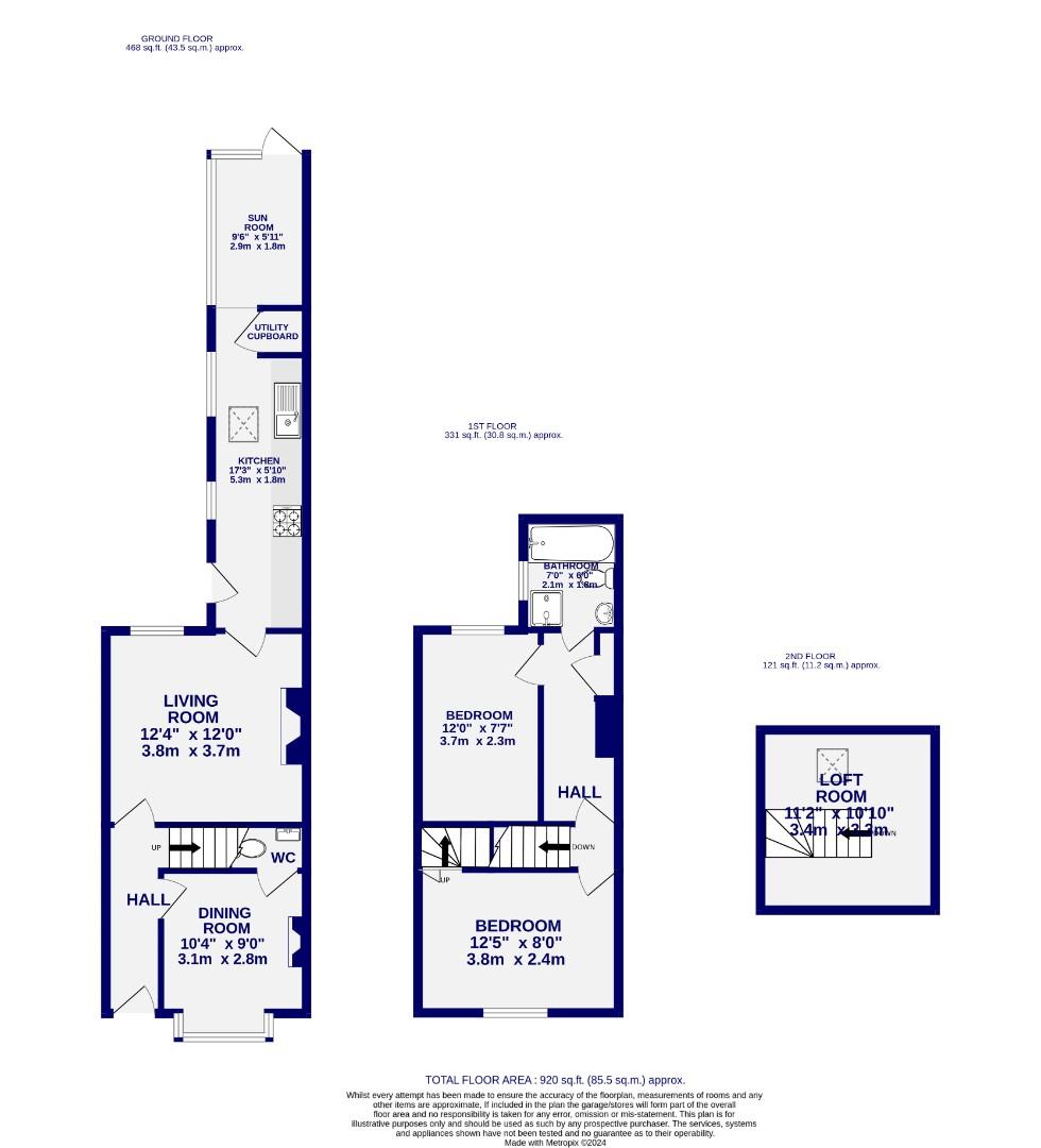 Floorplans For Falsgrave Crescent, Burton Stone Lane, York