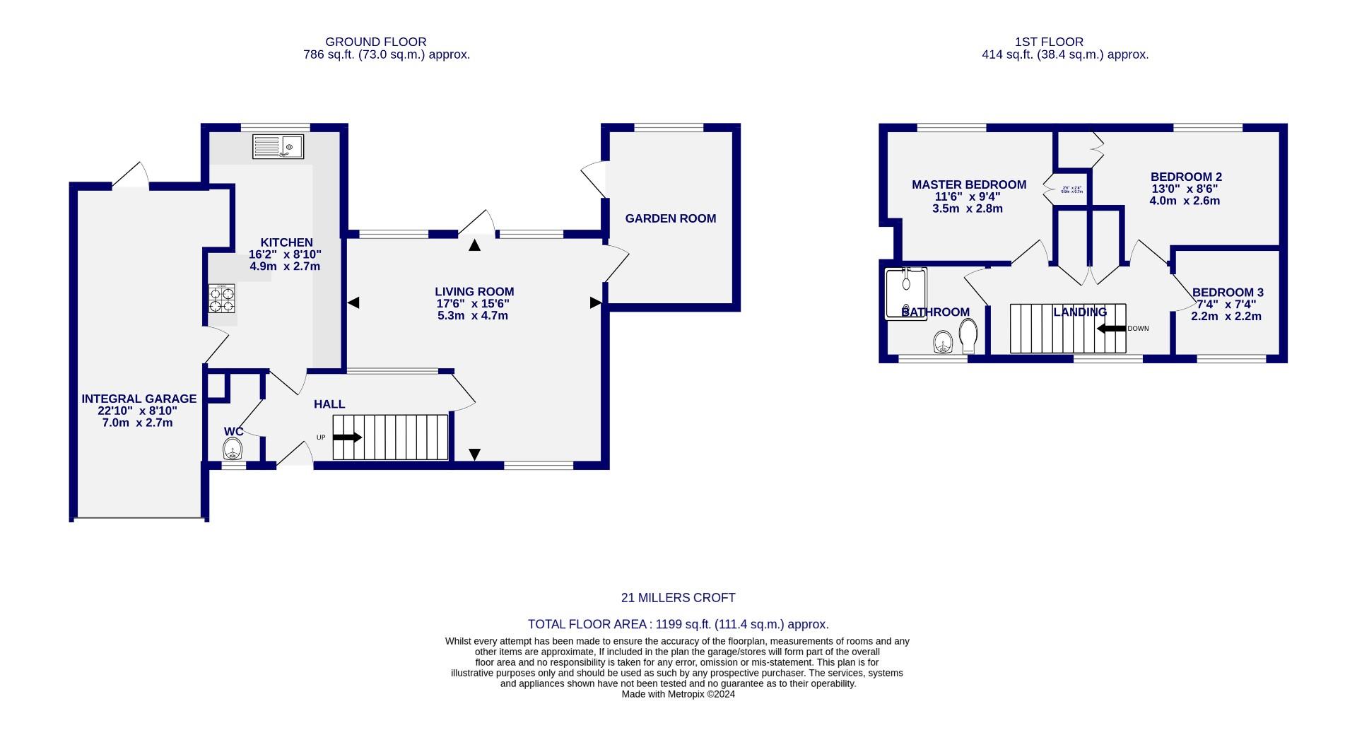 Floorplans For Millers Croft, Copmanthorpe, York