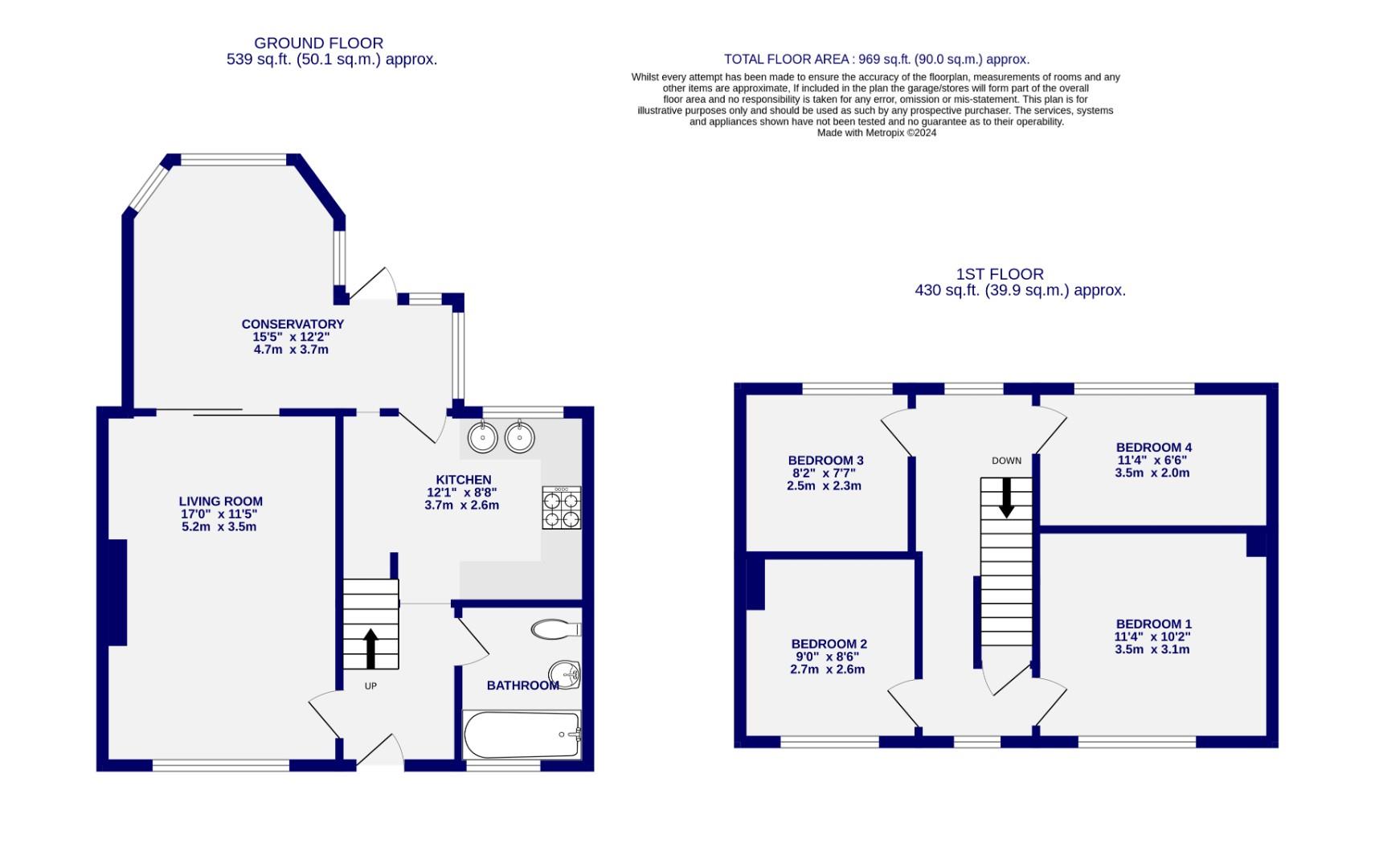 Floorplans For Ouseburn Avenue, Off Boroughbridge Road, York