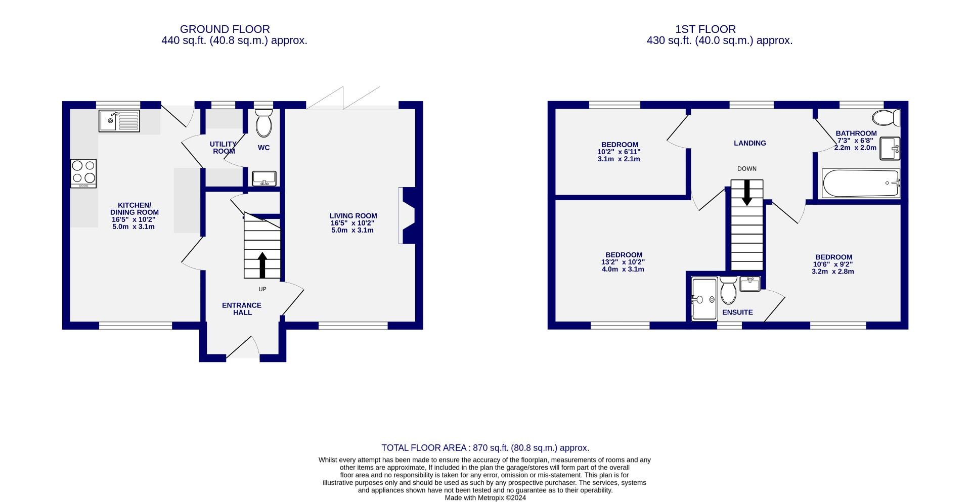 Floorplans For Meadow View, Thorganby, York