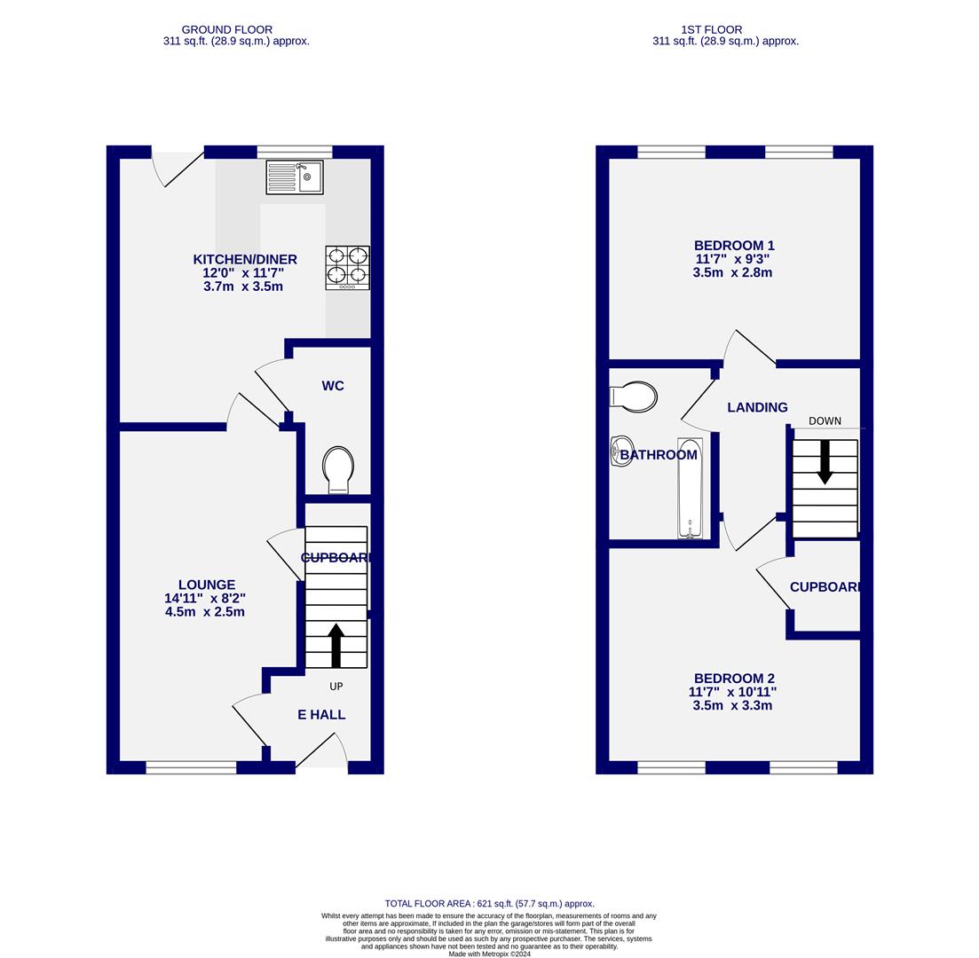 Floorplans For Main Street, Riccall, York, YO19 6QD