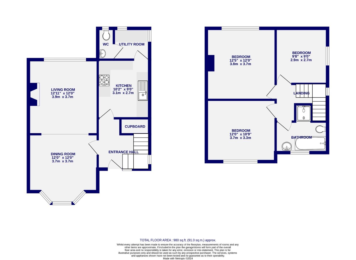 Floorplans For Jute Road, Acomb, York