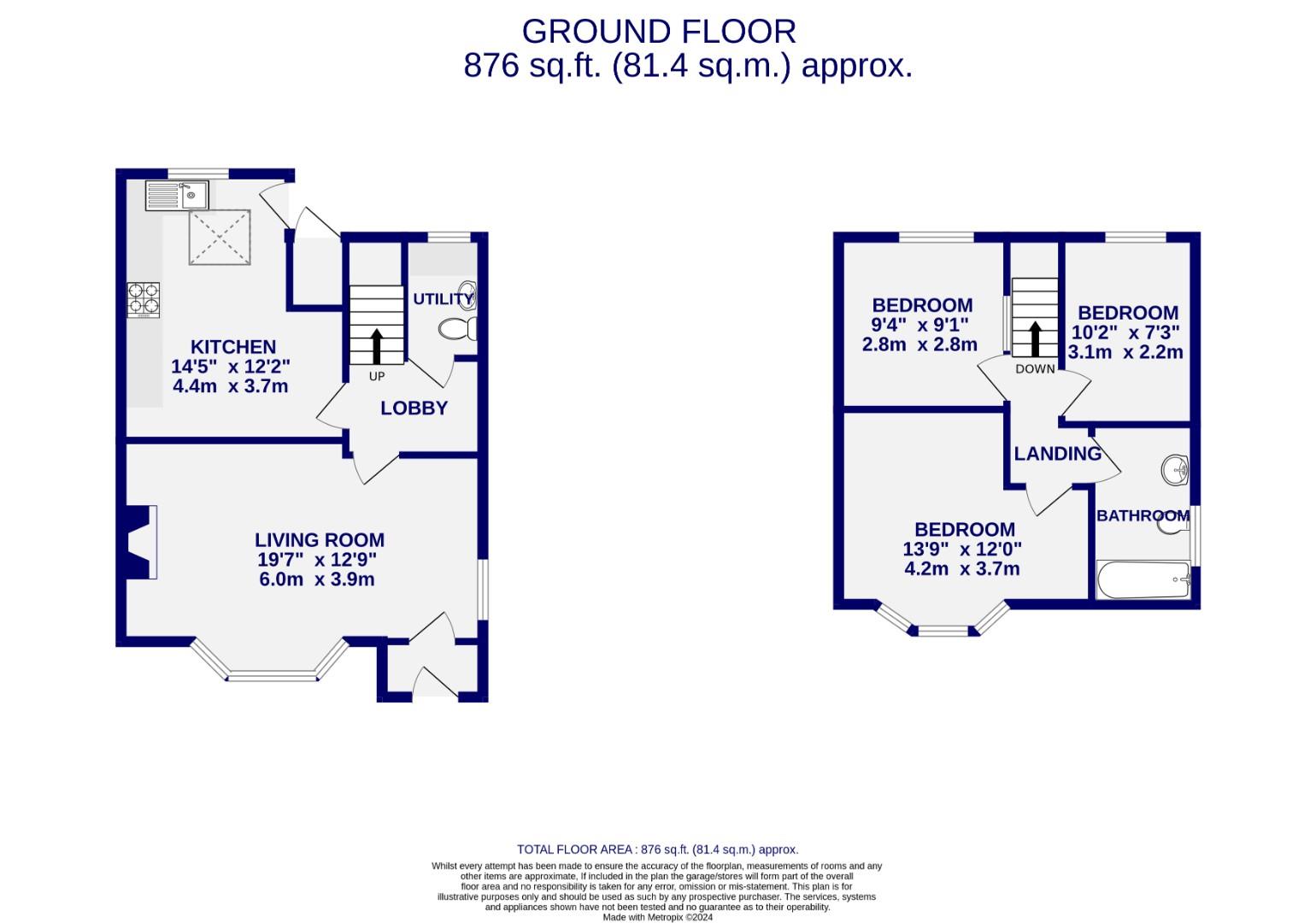 Floorplans For Albion Avenue, Acomb, York