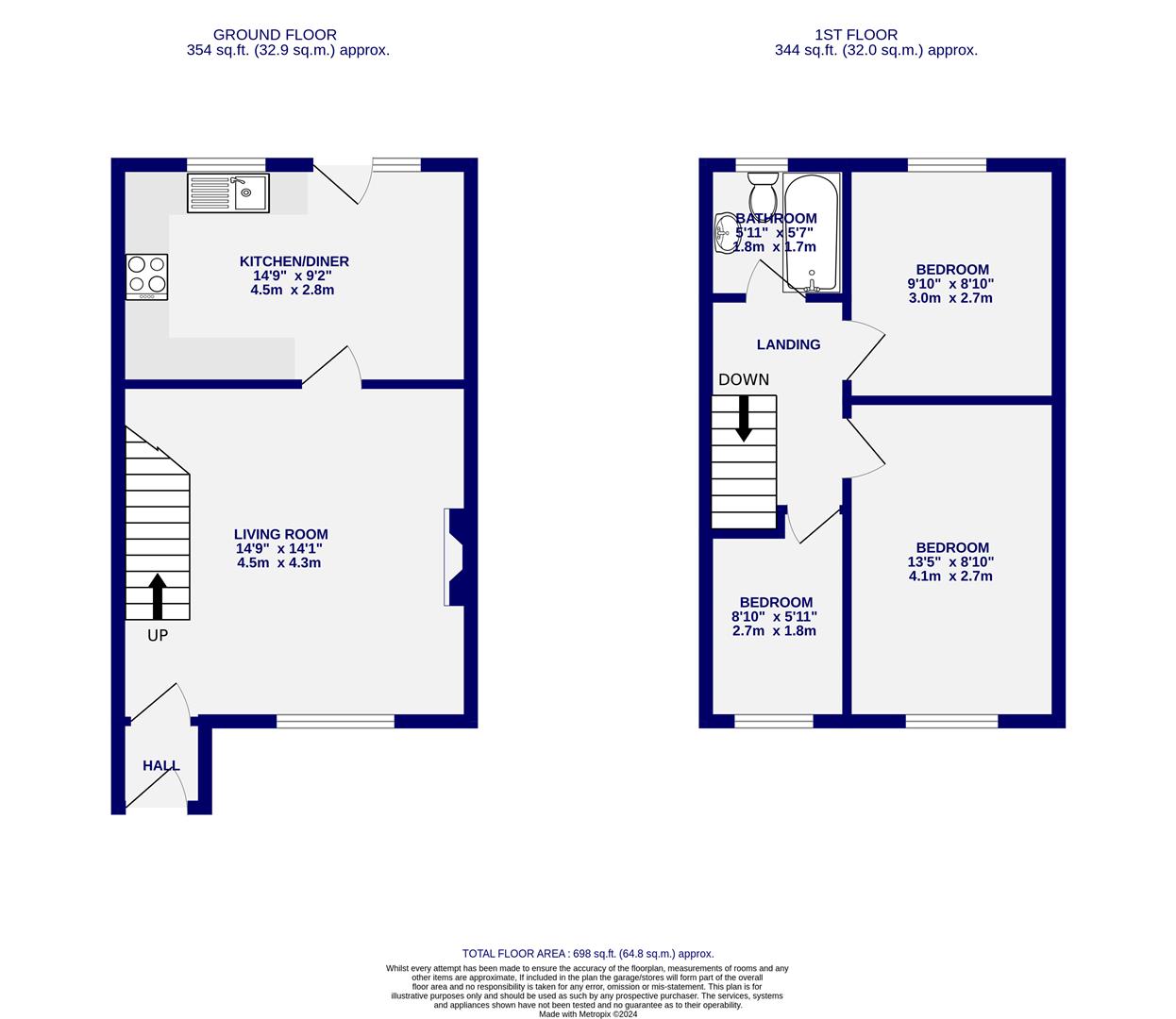 Floorplans For Blakeley Grove, Clifton Moor, York, YO30 4UB