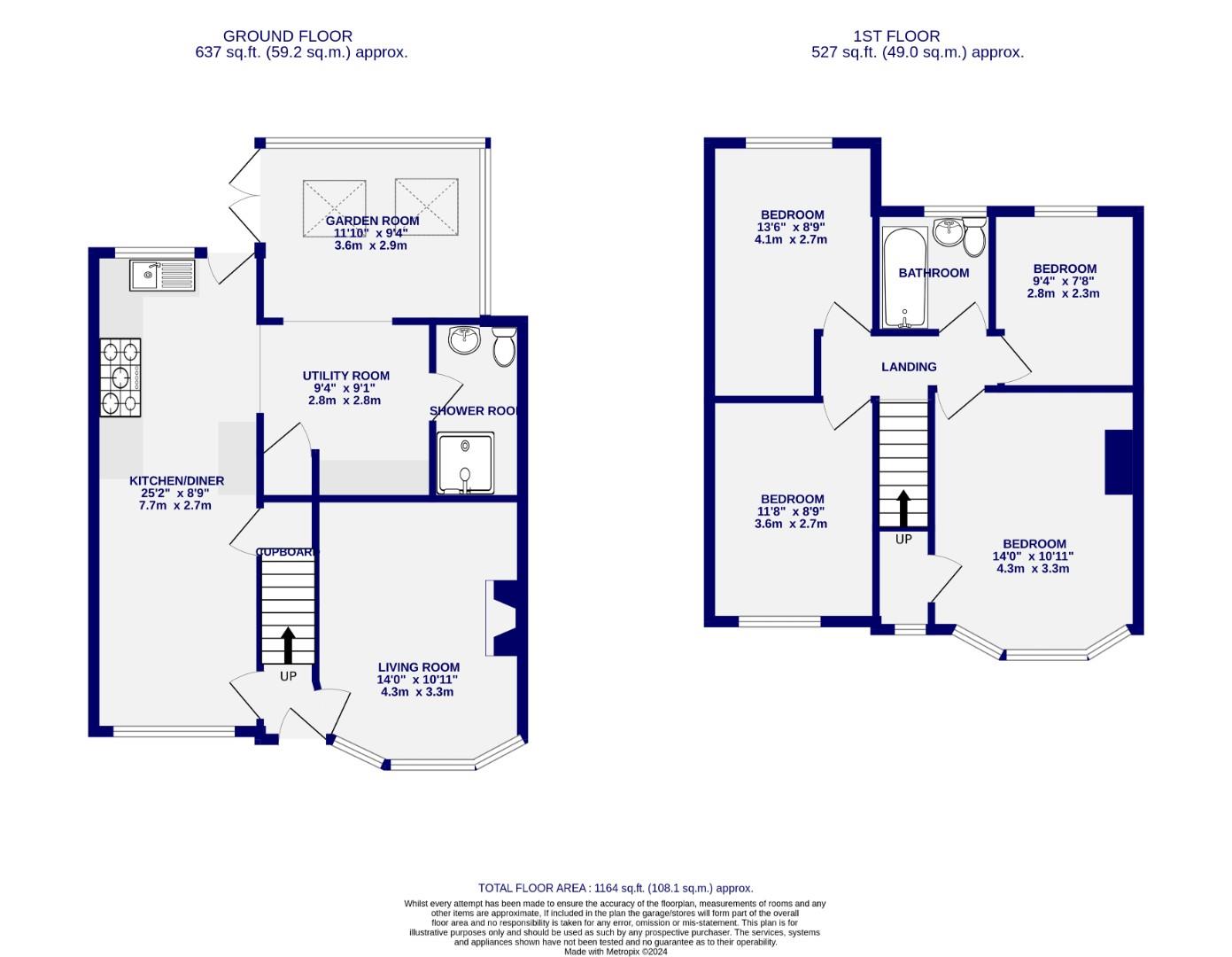 Floorplans For Meadowfields Drive, Huntington, York