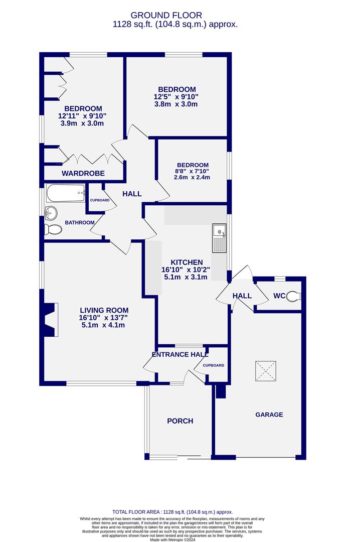 Floorplans For Connaught Way, Huntington, York, YO32 9QX