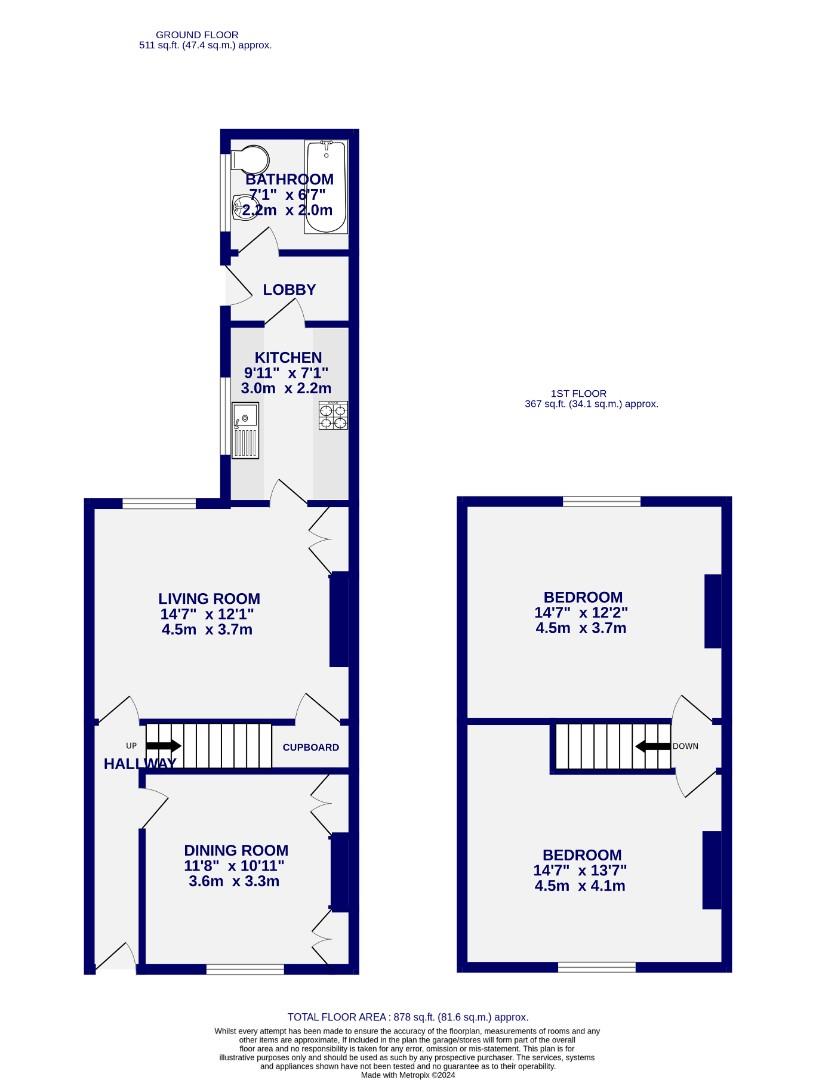 Floorplans For Vine Street, Bishopthorpe Road, York