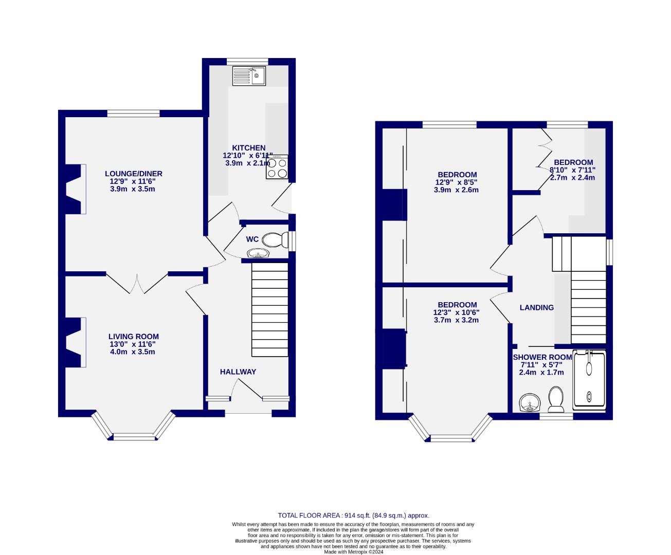 Floorplans For Yearsley Grove, York