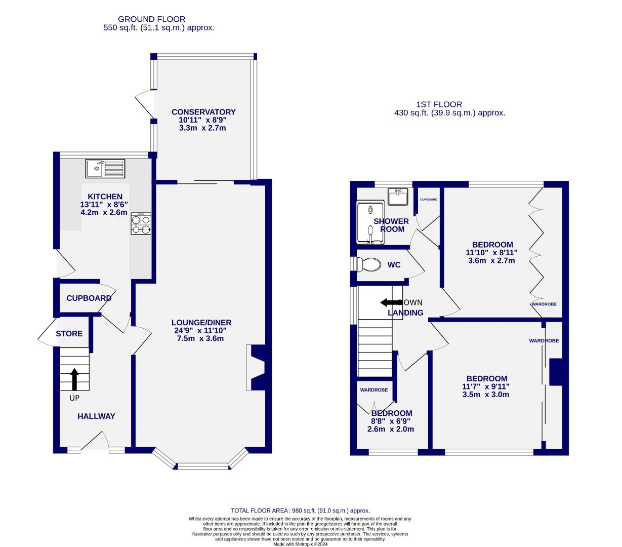 Floorplans For Eastfield Crescent,  Badger Hill, York