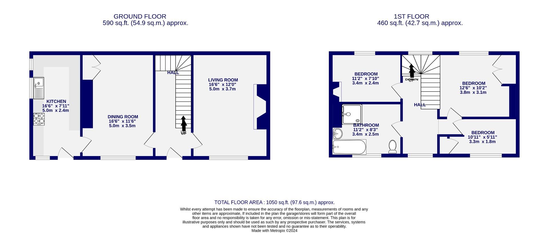 Floorplans For Park Lane, Holgate, York