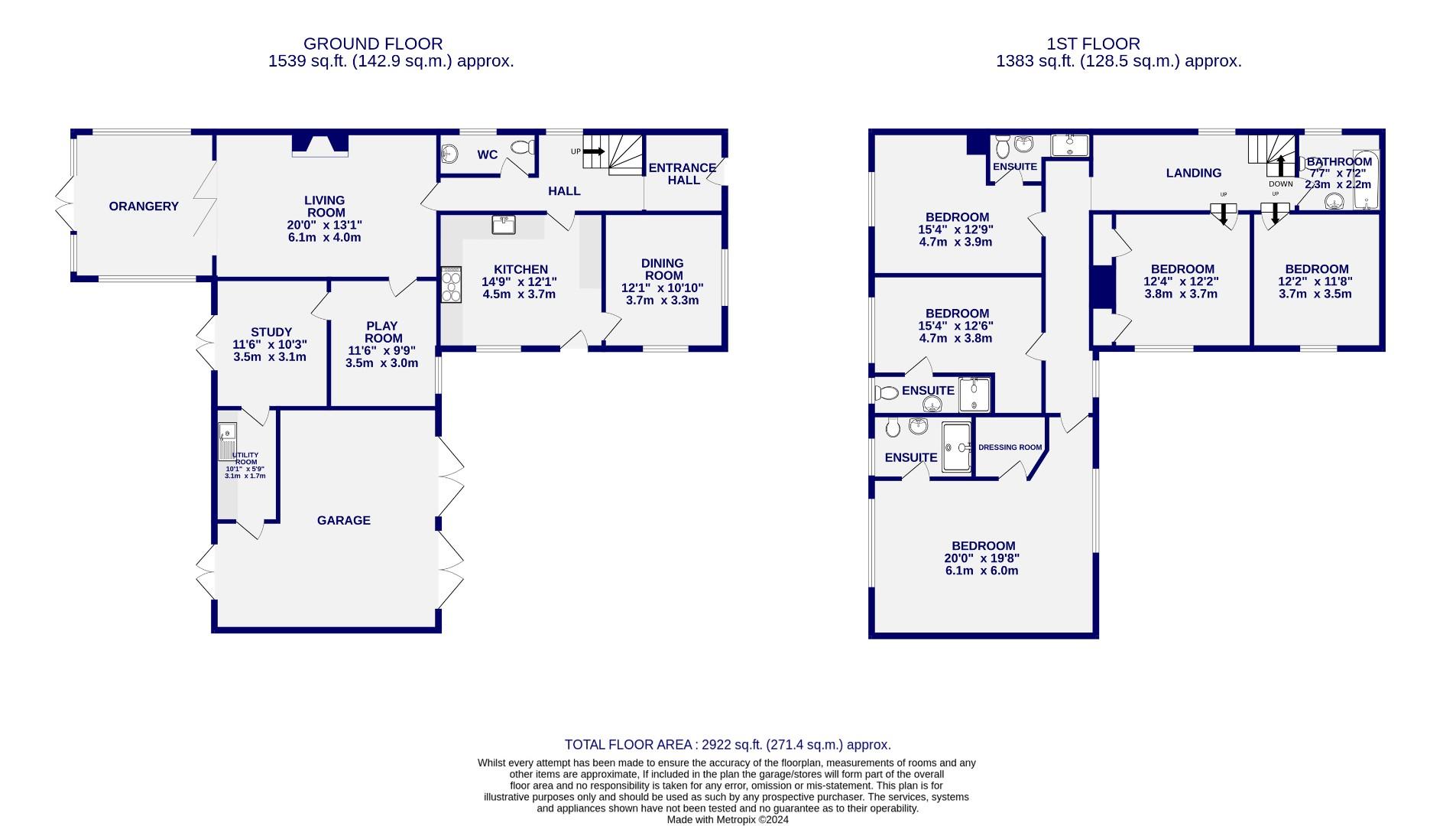 Floorplans For Main Street, Kelfield, York