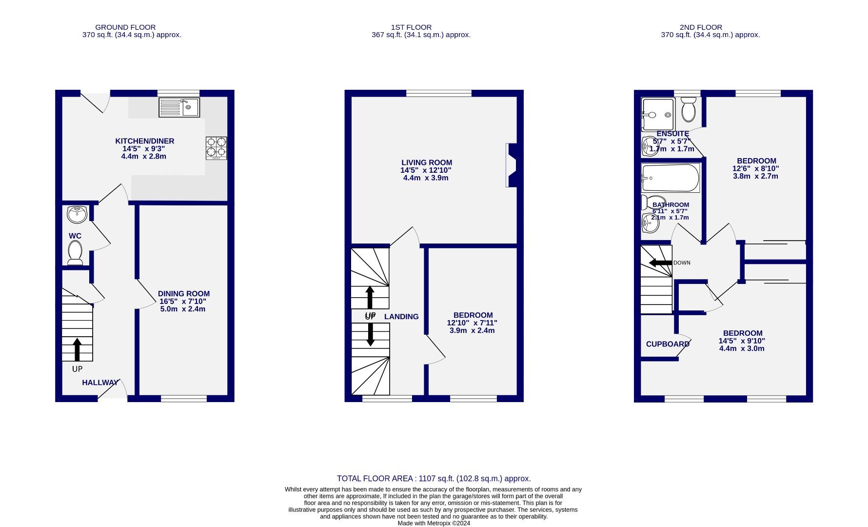 Floorplans For Cobham Way, York