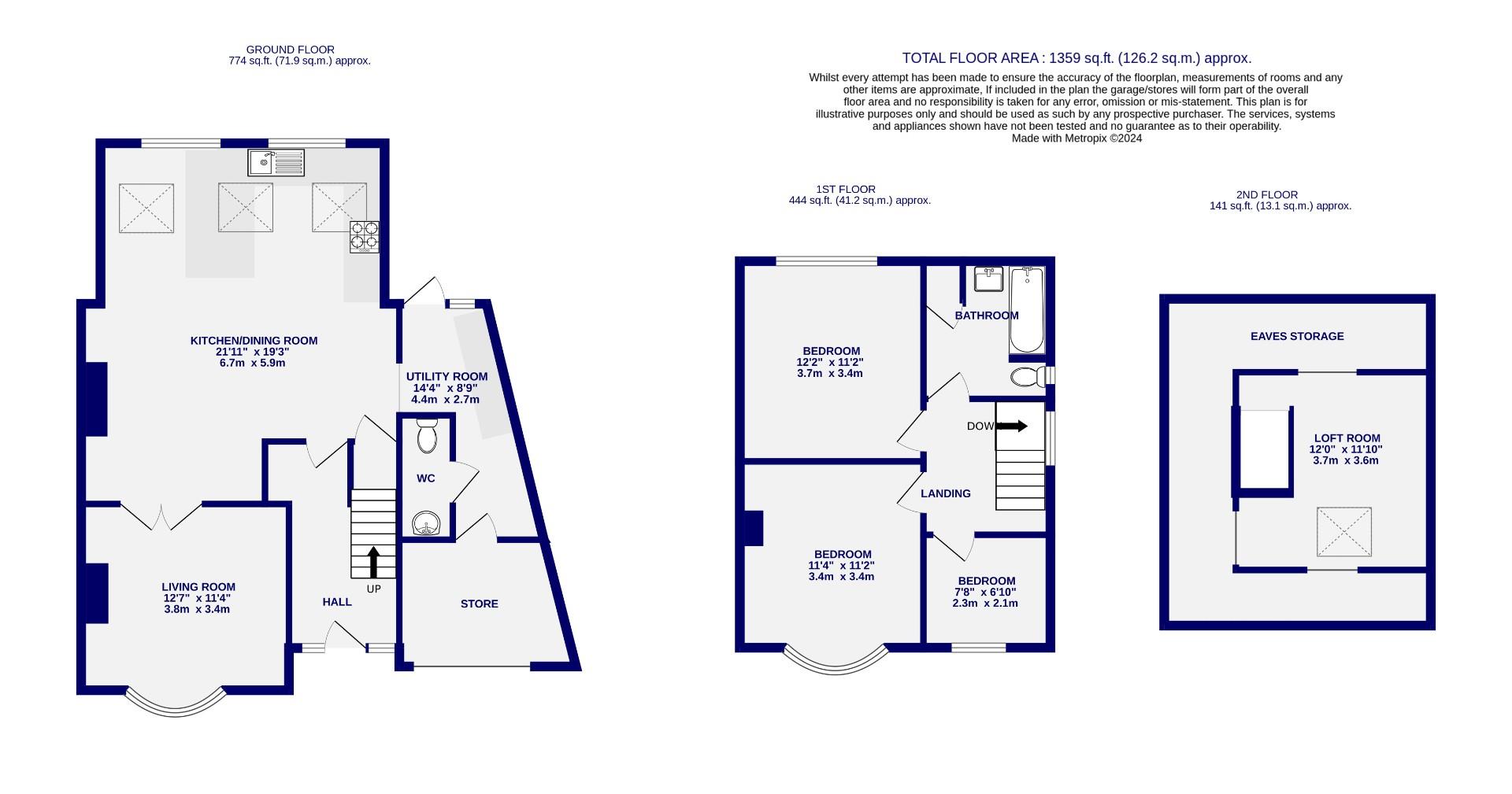 Floorplans For Rawcliffe Croft, York