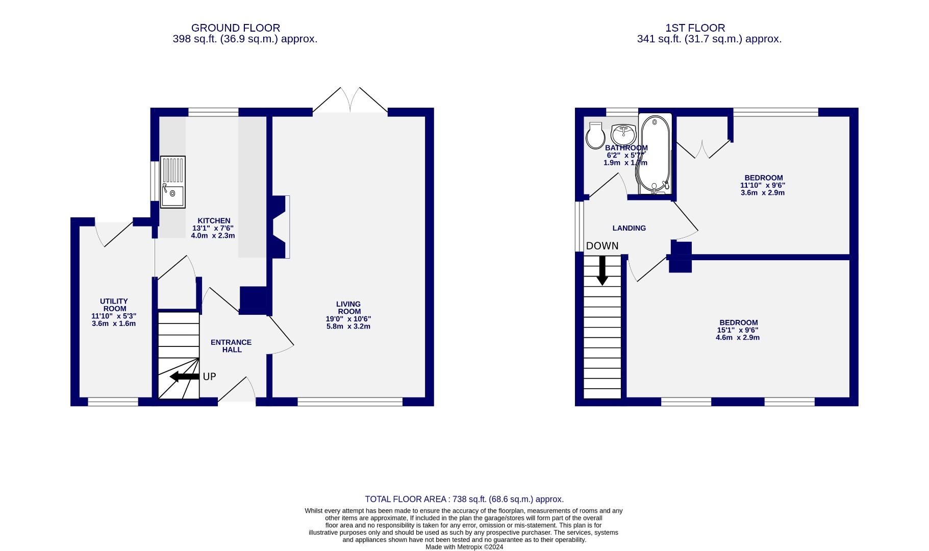 Floorplans For Barkston Avenue, York