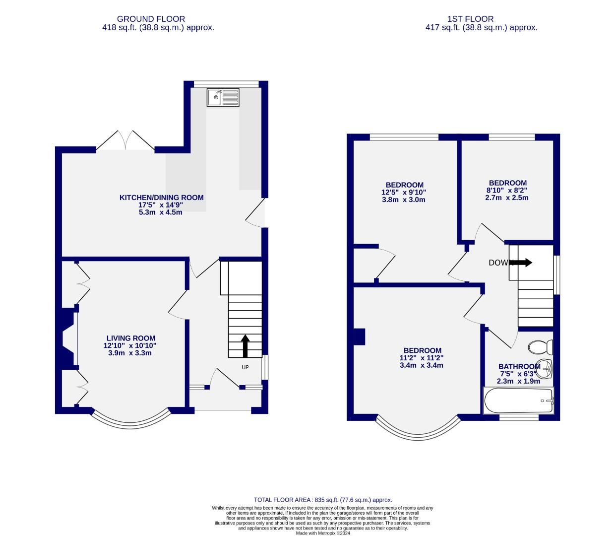 Floorplans For Priory Wood Way, York