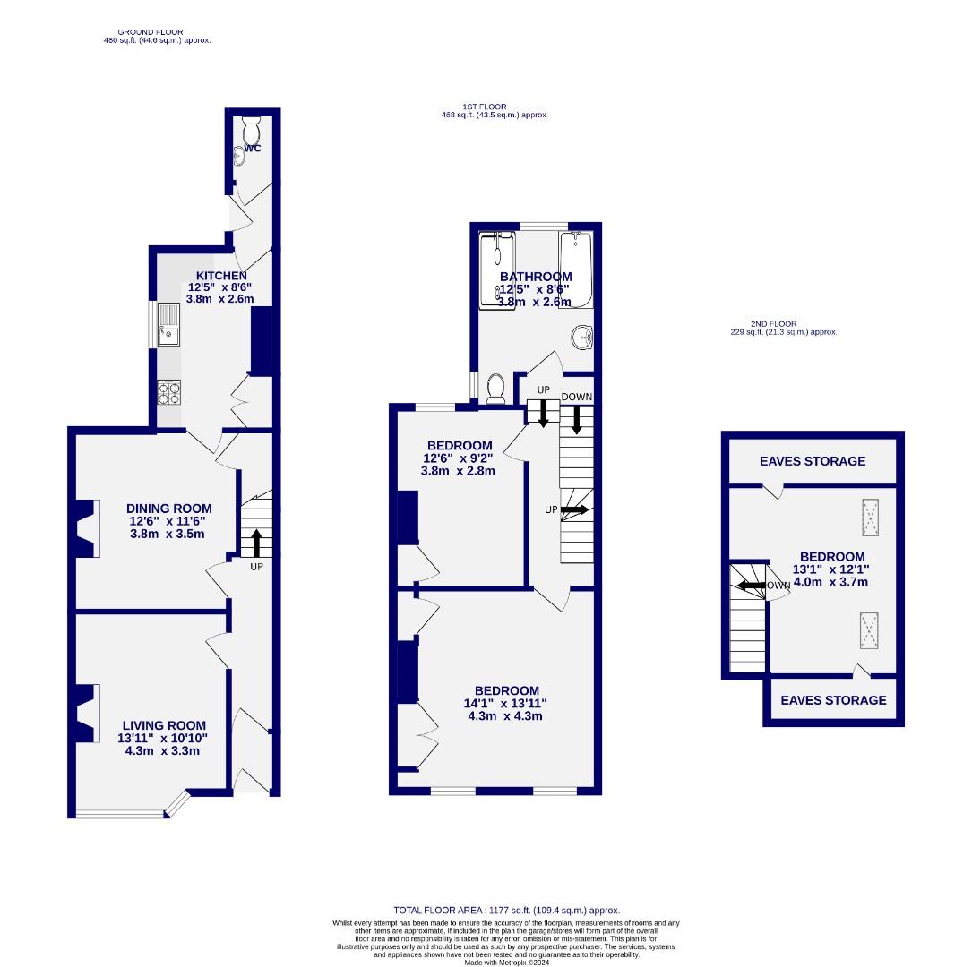 Floorplans For North Parade, Bootham