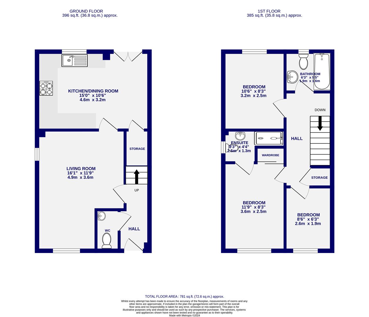 Floorplans For Heathside, Huntington, York, YO32 9AA