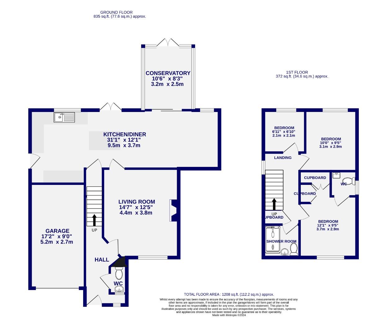 Floorplans For Lingfield Crescent, Tadcaster Road, York