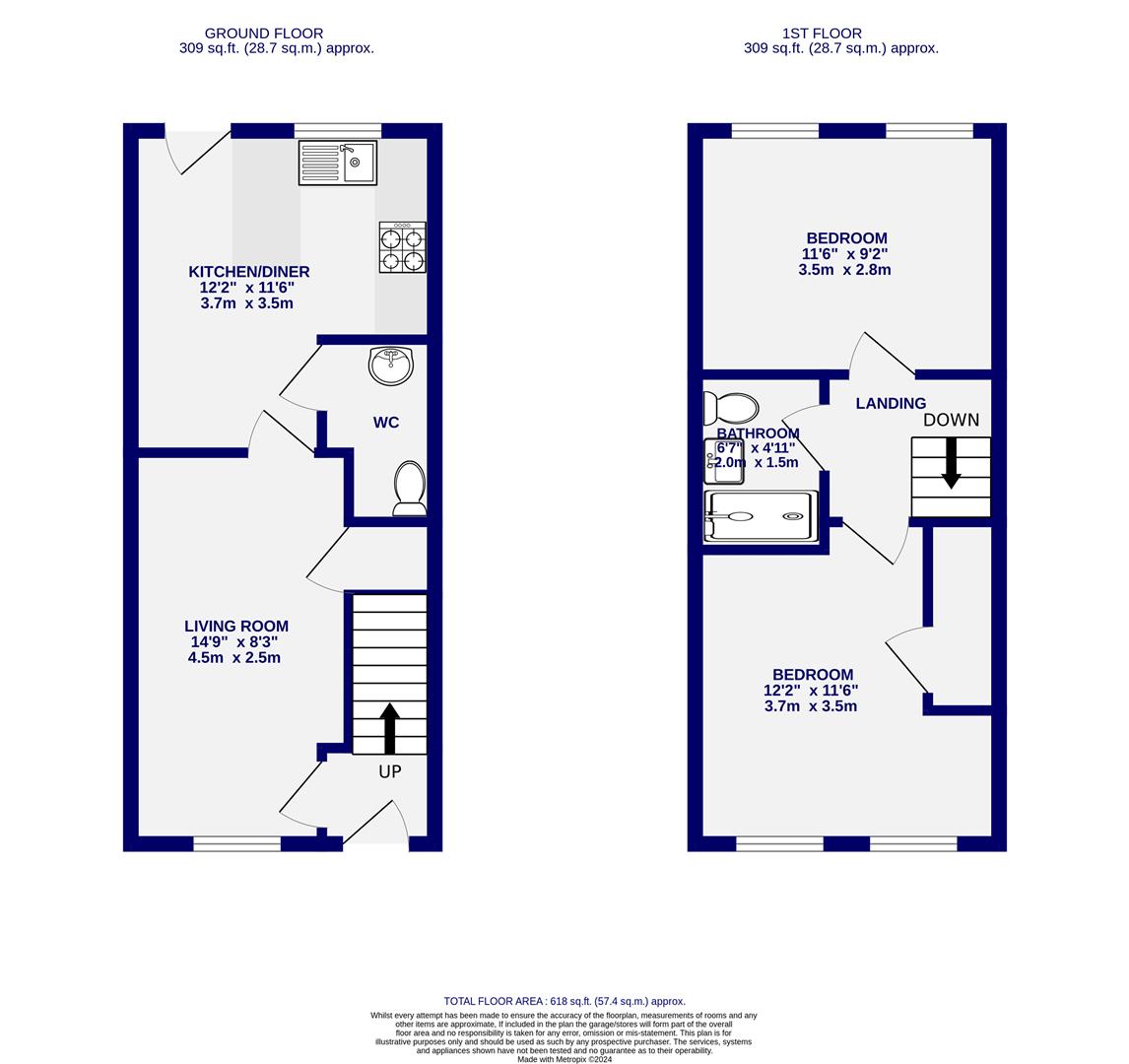 Floorplans For Main Street, Riccall, York, YO19 6QD