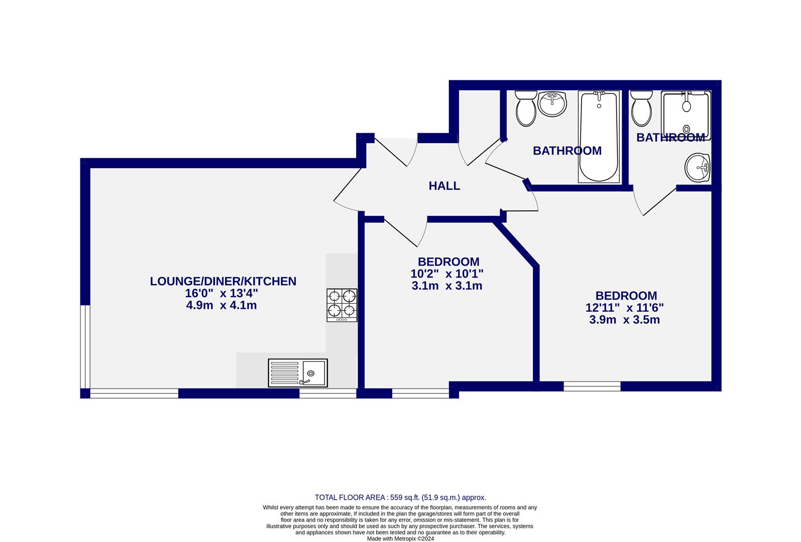 Floorplans For Drummond House, College Mews, York, YO31 7SH