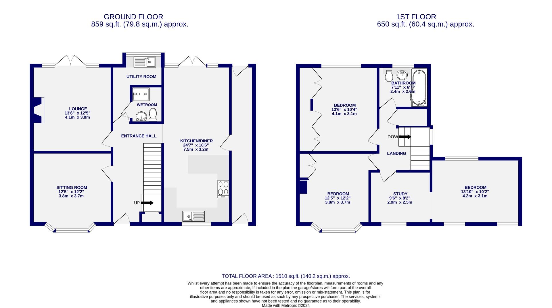 Floorplans For Middlethorpe Drive, York