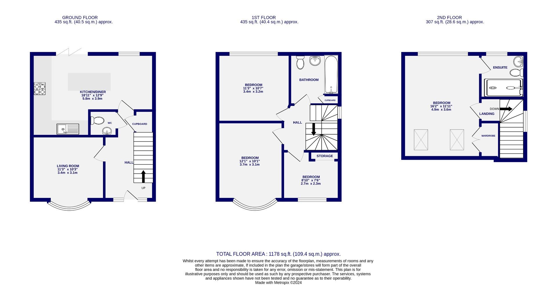 Floorplans For Whernside Avenue, York