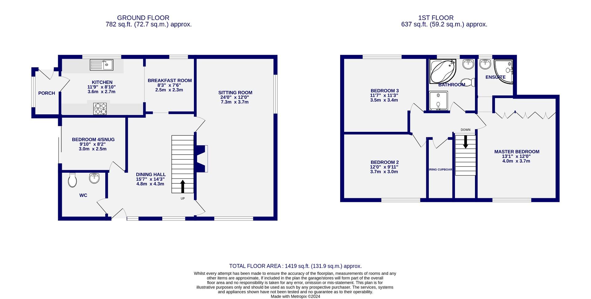 Floorplans For Mount Park, Riccall, York