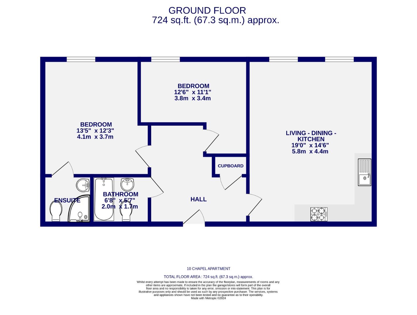 Floorplans For Chapel Apartments, Union Terrace, York