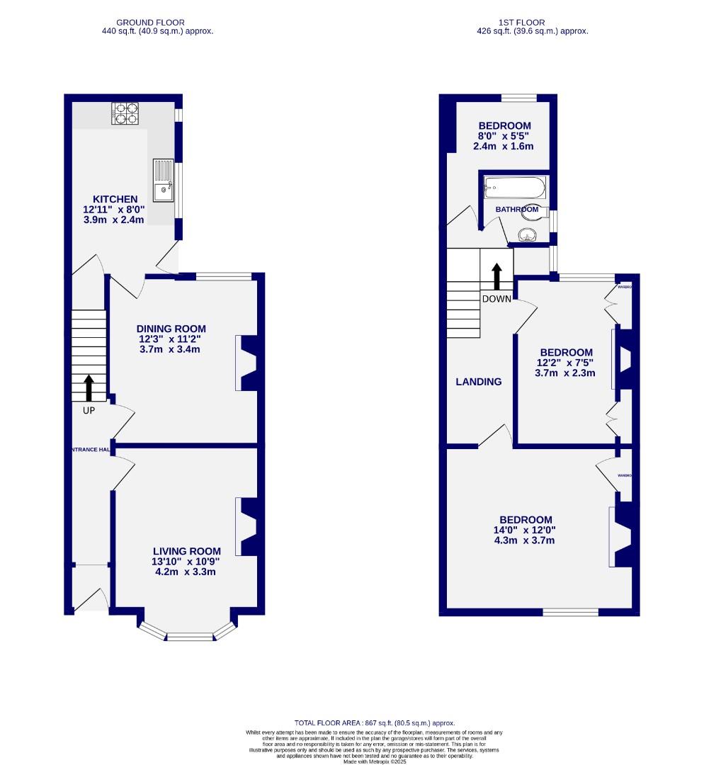 Floorplans For Lindley Street, Holgate, York