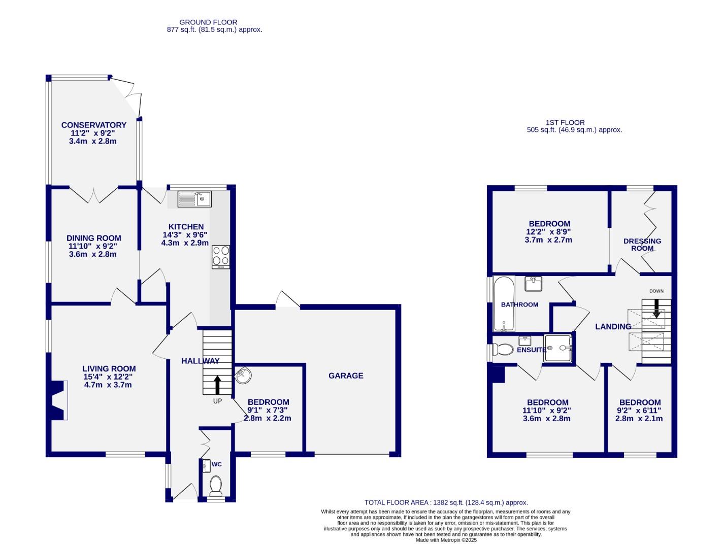 Floorplans For Dunroyal Close, Helperby, York