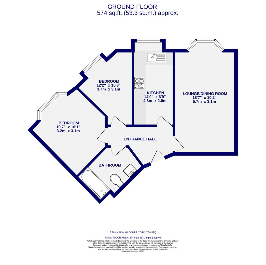 Floorplans For 5 Buckingham Court, Bishophill