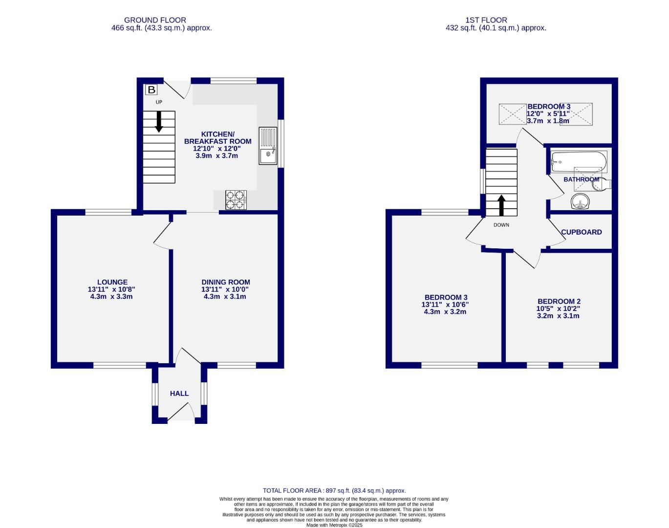 Floorplans For Park Lane, Barlow, Selby