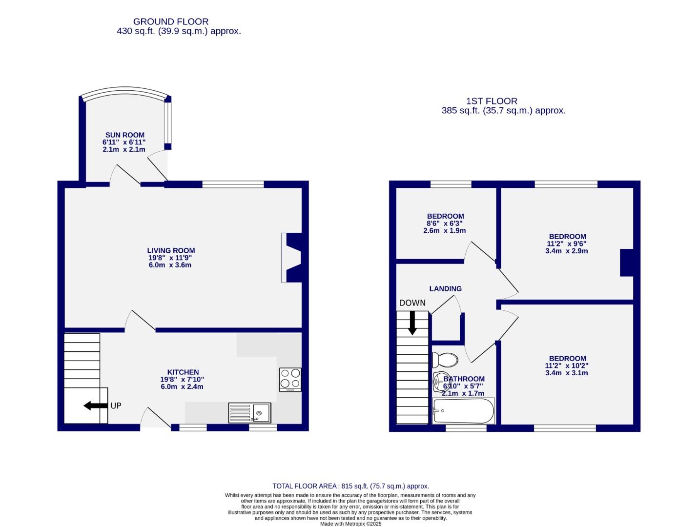 Floorplans For The Poplars, Newton On Ouse, York