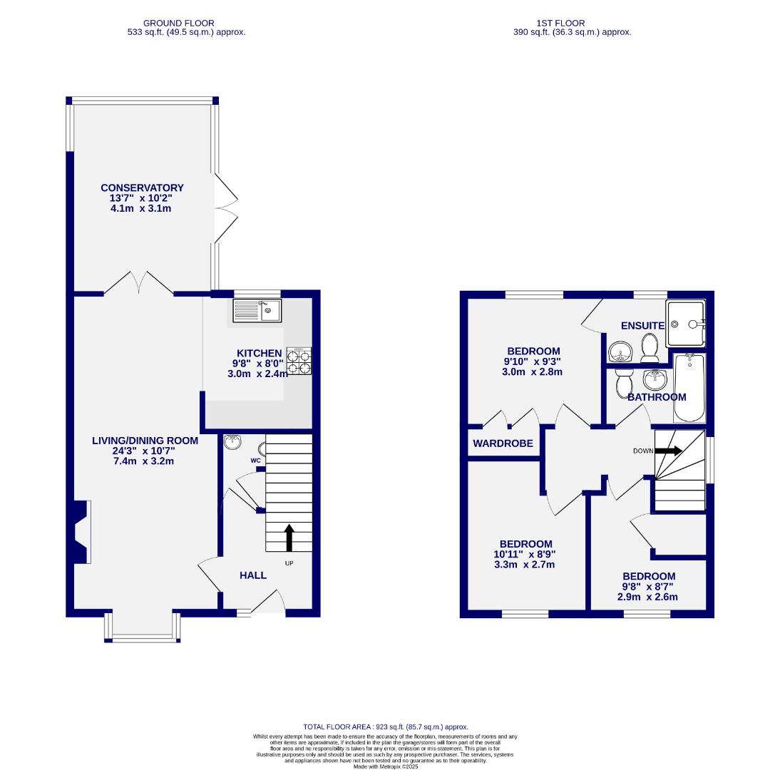 Floorplans For Stephenson Close, Huntington, York